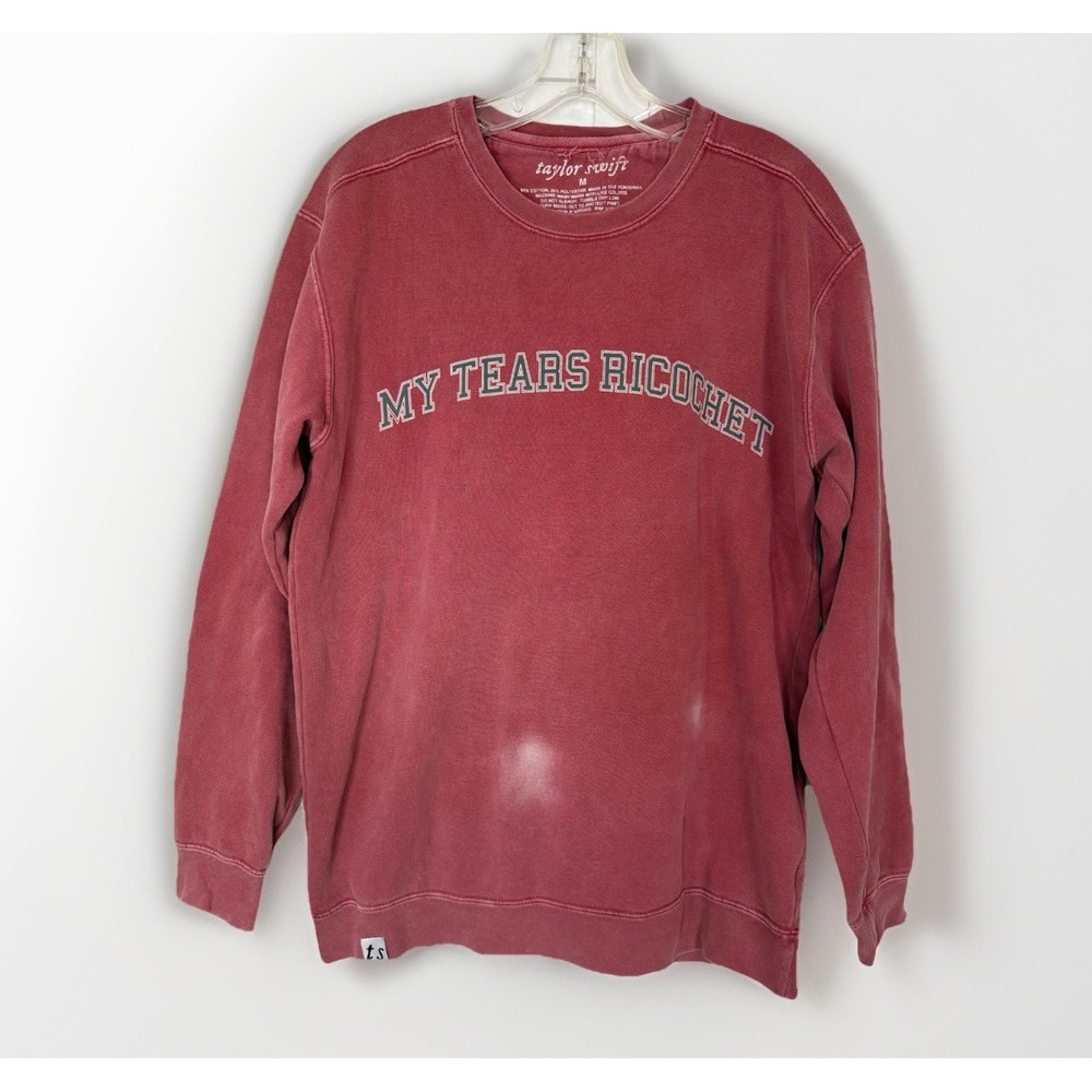 Taylor Swift My Tears Ricochet Long Sleeve Crewneck Sweatshirt Size Medium TS